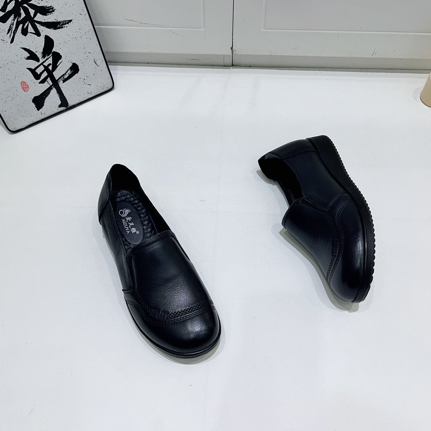 休闲真皮大码女鞋40-43码深口单鞋女真皮软底舒适平跟妈妈鞋42,淘宝优惠券,粉丝福利购,淘宝优惠卷