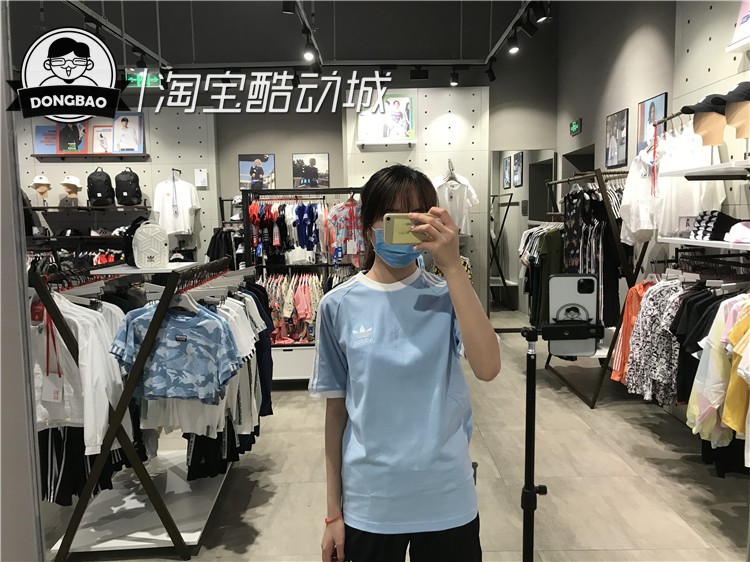 3月ADIDAS三叶草男子休闲运动三道杠短袖T恤CW1203/CW1202/FM3773-图1