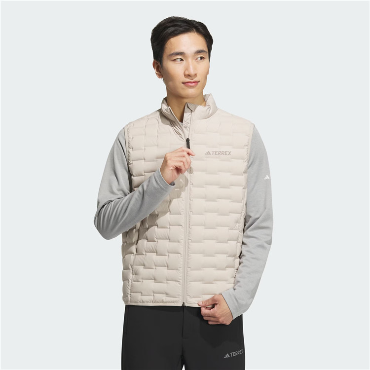 8月ADIDAS阿迪达斯Baffle Vest 户外运动鹅绒羽绒马甲背心IT8695 - 图1