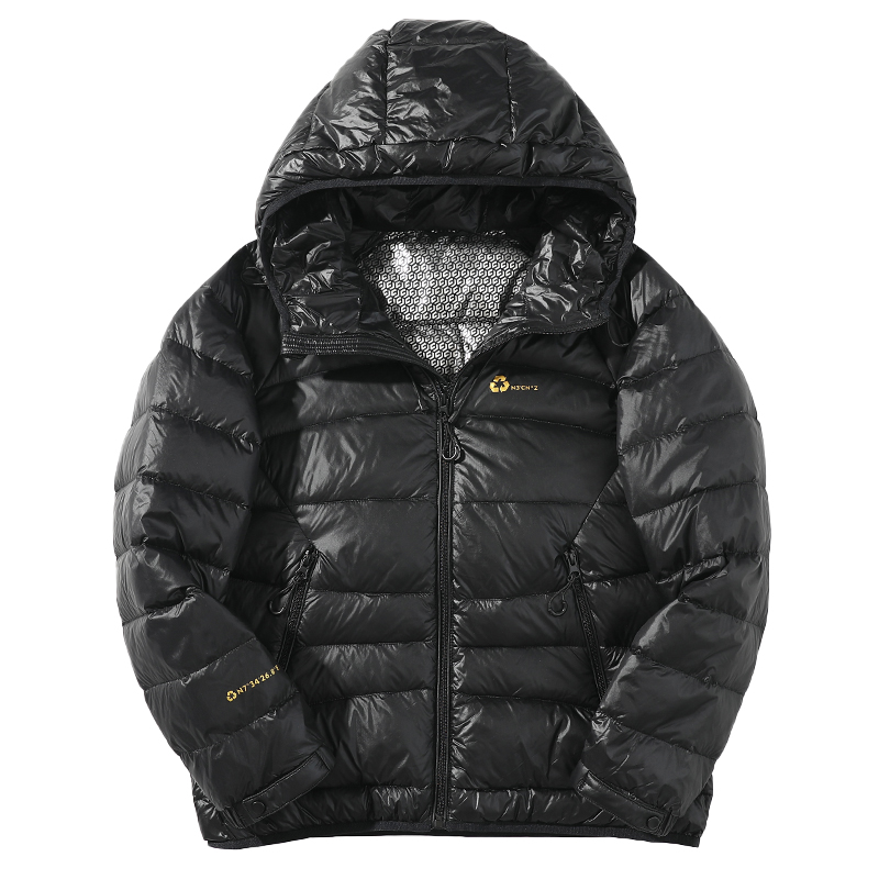 2024新款轻薄连帽羽绒服男款90灰鸭绒保暖夹克情侣款内搭户外外套 - 图3