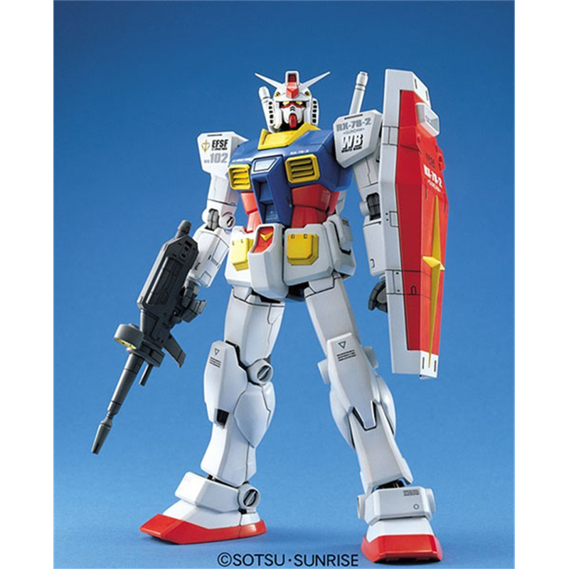 万代 MG 1/100 RX 78 2元祖高达1.5版 78元祖盒装全套拼装模型-图3