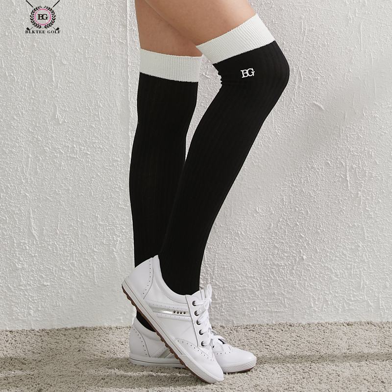 高尔夫球袜子女高筒女士过膝护腿长袜透气长筒袜运动袜女士棉袜-图0