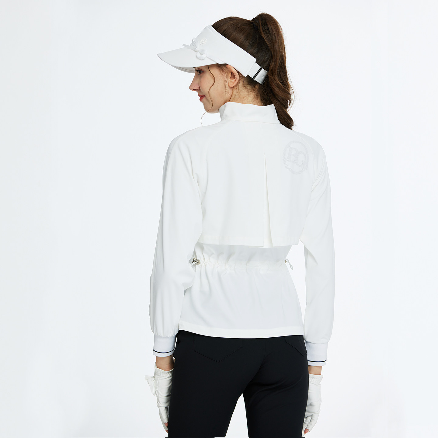 BG新款高尔夫外套女上衣秋冬高领薄款防风防泼水拉绳女士长袖风衣,淘宝优惠券,粉丝福利购,淘宝优惠卷