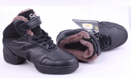 Высокая обувь, танцующие кожаные современные туфли, мягкая подошва, из натуральной кожи