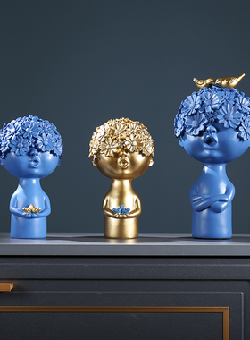 北欧风抽象花开富贵招财布置摆件