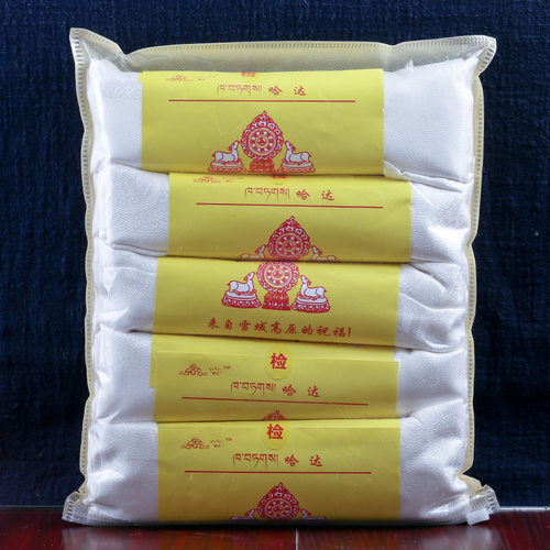 高档真丝哈达藏族饰品八吉祥藏族用品批量发白色3m*60cm大号 - 图2