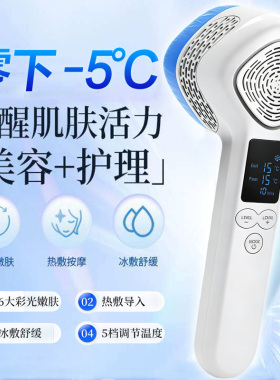 冰锤冷敷仪冷热导入仪脸部家用缩毛孔消肿舒缓冰敷疗按摩美容仪器