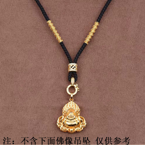 可调节吊坠挂绳佛牌挂坠绳玉坠项链绳子手工编织卡扣佩翡翠配绳 - 图3