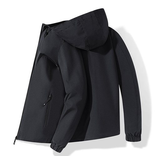 加绒厚外套男2025秋冬新款潮百搭连帽休闲运动夹克工装宽松冲锋衣 - 图3