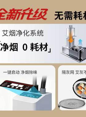 三元催化净烟仪明火无烟艾灸仪器一体机家用立式无耗材艾烟净化器