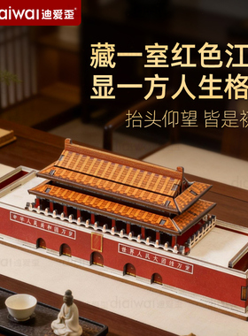 北京天安门带防尘罩红色爱国模型