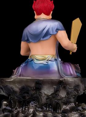 面然大士佛像面然鬼王神像大士爷面燃焰口鬼王树脂玉彩绘家用摆件