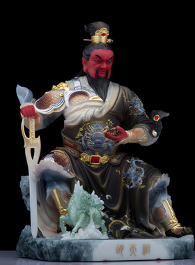 汉白玉胡天祖神像圣丰佛像《胡爷》现代家居供奉客厅工艺品摆件