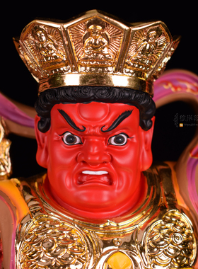 19寸坐四大天王佛像四大金刚护法像摆件树脂玻璃钢新品