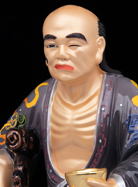 黄铜彩绘神医十不全神像家用医馆摆件飞龙施公施世纶铜像中式祝福