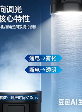 反向调光玻璃膜断电透明通电雾化