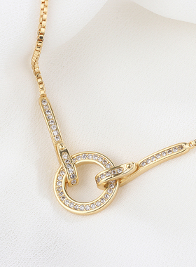 小众微镶满钻可调节百搭蛇骨手链