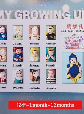 简约现代一周岁成长记录12个月