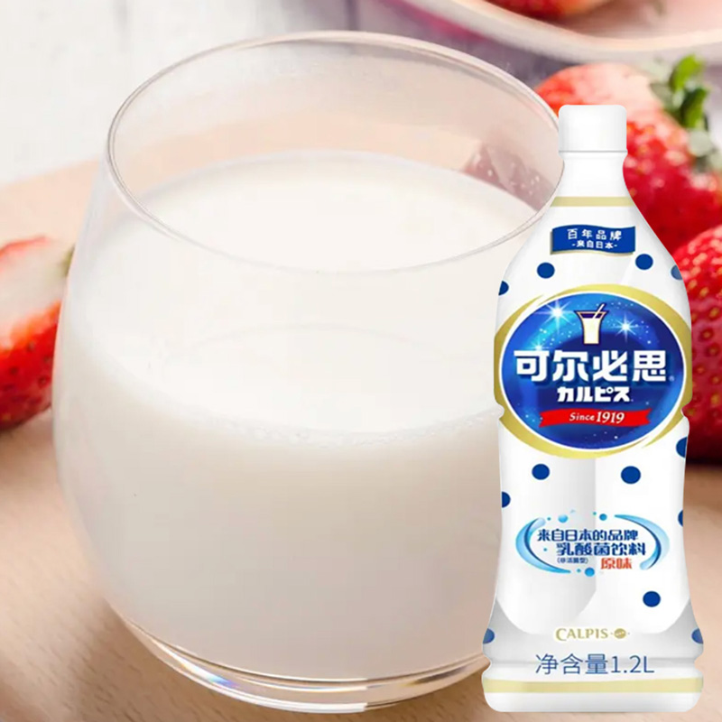 日本可尔必思浓缩液乳酸菌饮料奶茶店商用CALPIS饮品0脂1.2L 整箱 - 图2