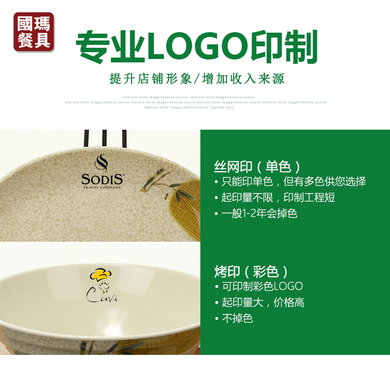 耐高温密胺碗商用饭店餐饮专用塑料小汤碗仿瓷米饭碗馄饨拌面碗