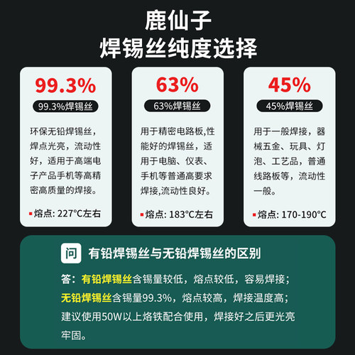 低温63焊锡丝高纯度带松香芯锡焊丝不锈钢焊接锡线焊丝无铅助焊剂 - 图3