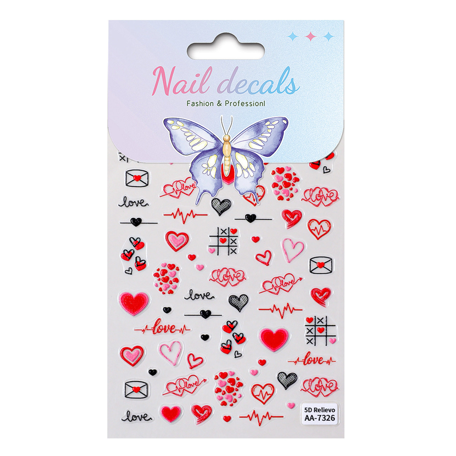 甜美情人节美甲贴纸5D浮雕立体爱心浪漫玫瑰花diy指甲装饰品脸贴,淘宝优惠券,粉丝福利购,淘宝优惠卷