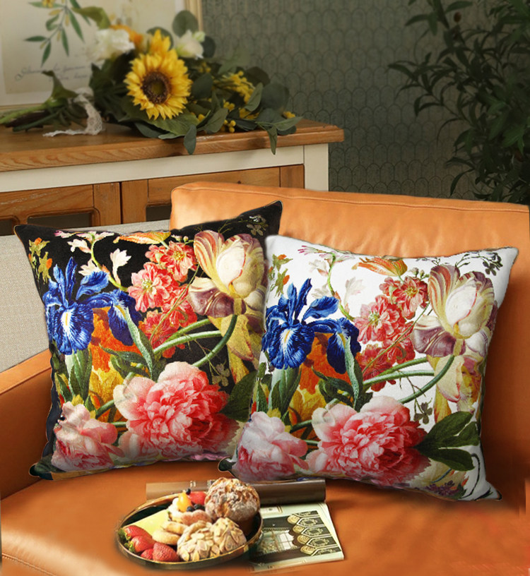 欧美式油画古典布艺皮沙发靠垫靠包套奢华复古典雅高端方抱枕包邮,淘宝优惠券,粉丝福利购,淘宝优惠卷