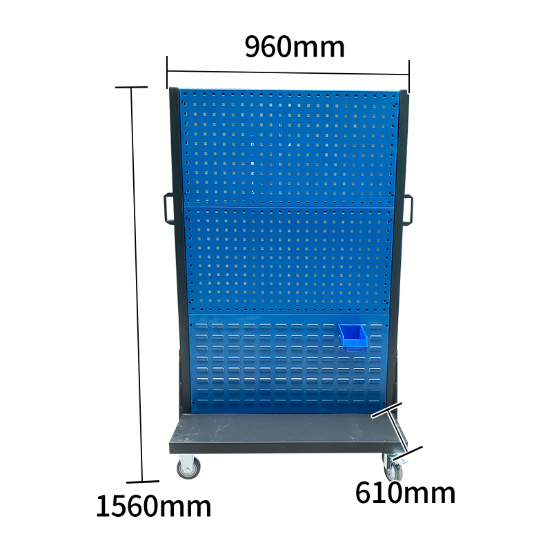 移动五金工具架多功能方孔挂板展示架物料架移动整理架洞洞板挂架
