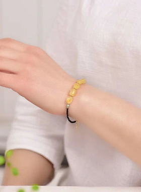 小众极细尖晶石珠子蜜蜡南红手串