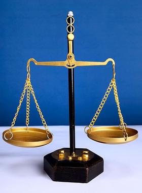 创意天平秤纯手工铁艺装饰品摆件