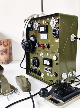 铁艺电讯发报机模型军迷收藏装饰