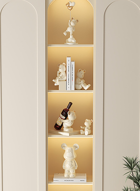 树脂奶油风酒柜电视柜样板间摆件