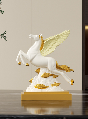 简约现代飞马树脂桌面摆件