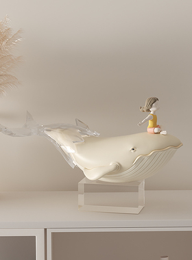 奶油风客厅玄关电视酒柜装饰摆件