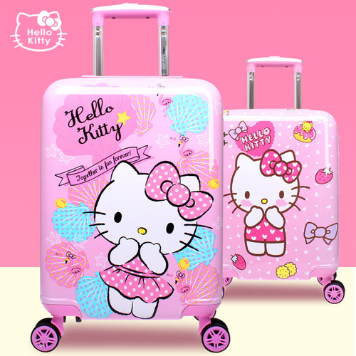 helloKitty拉杆箱儿童行李箱女孩可爱卡通旅行箱18寸新款可坐硬壳 - 图0