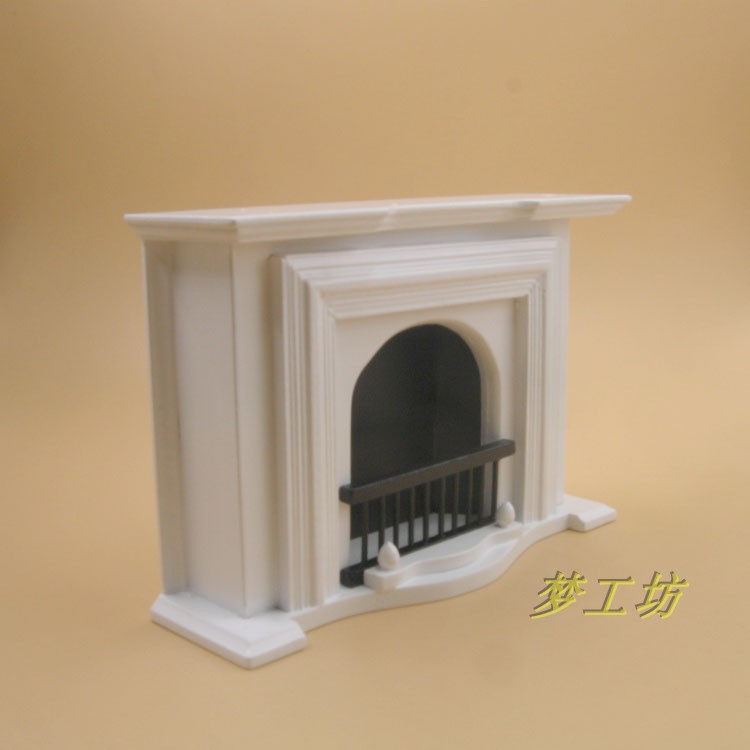 1:12娃娃屋diy小屋dollhouse迷你家具模型玩具成品壁炉 - 图1