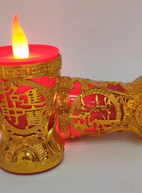 插电款led电子蜡烛仿真蜡烛灯节日春节招财灯乔迁家用红蜡烛无烟