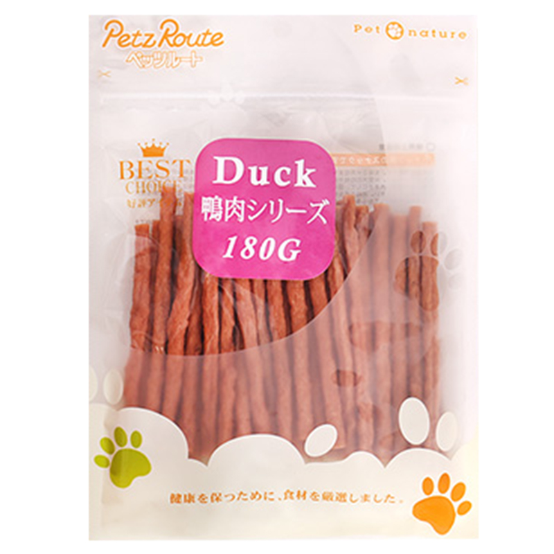 【小咪咪】日本petzroute派滋露狗狗鸭肉条旨味狗零食低敏犬肉干 - 图3