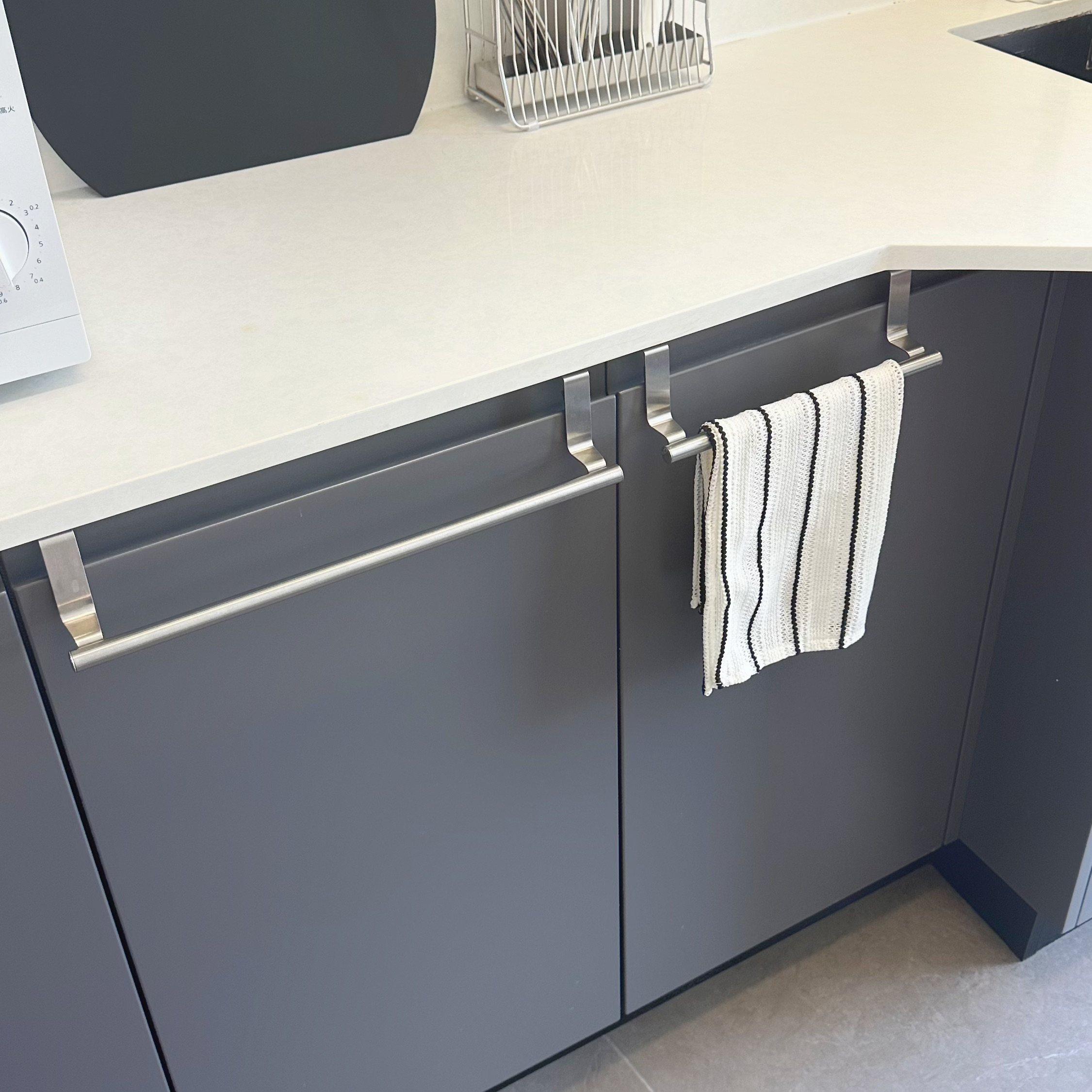 免打孔厨房柜门挂杆抹布收纳架卫生间浴室毛巾架,淘宝优惠券,粉丝福利购,淘宝优惠卷