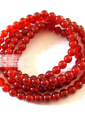 纯天然玛瑙红色手钏单圈多层佛珠