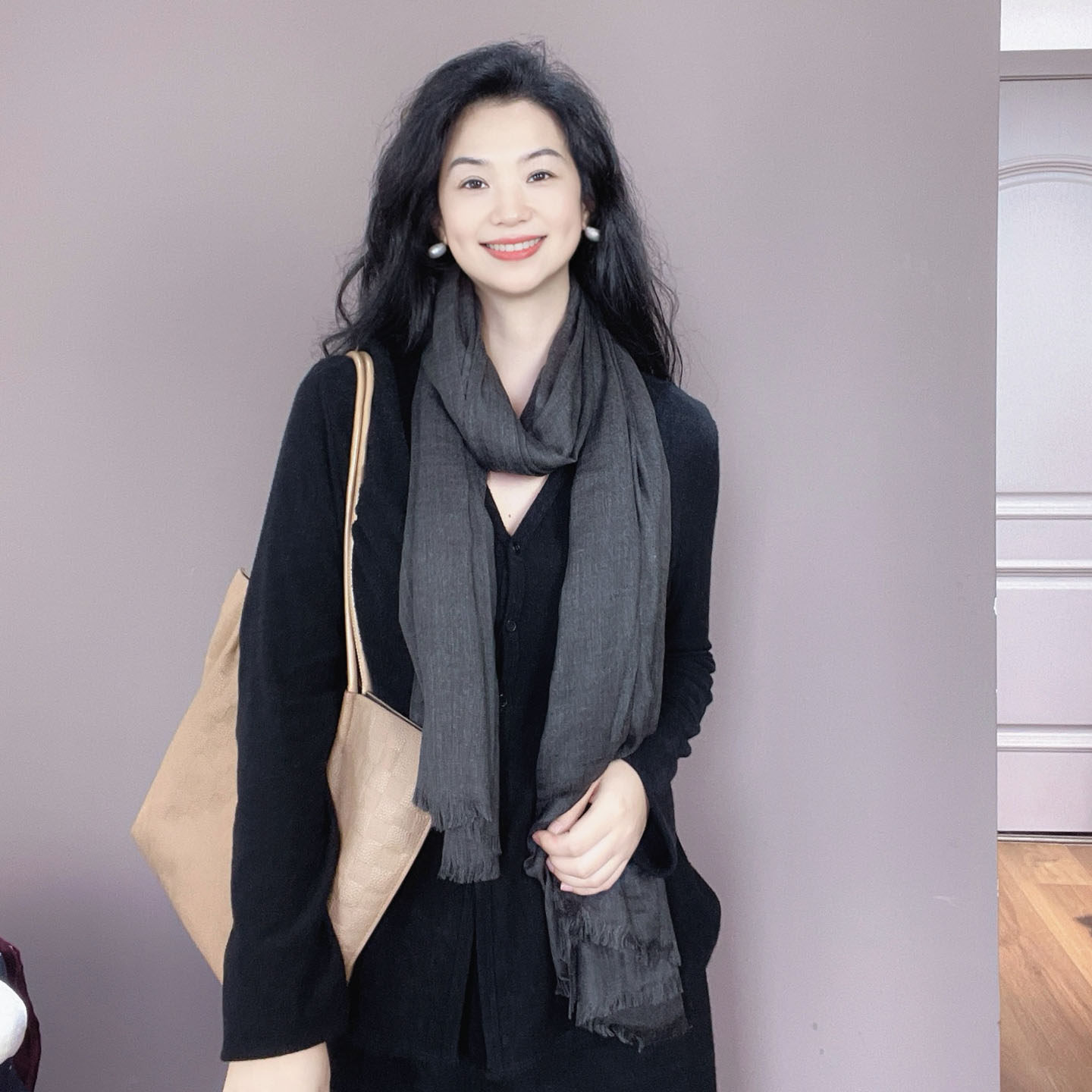 深灰色棉麻围巾女士2025新款护颈春秋冬季保暖文艺纯色围脖披肩,淘宝优惠券,粉丝福利购,淘宝优惠卷