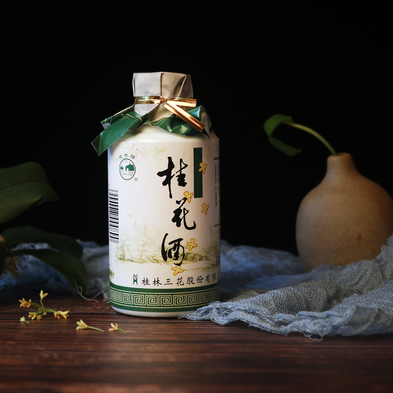 桂林牌桂花酒18度125ml*12瓶 桂林特产低度酒桂花陈酒小瓶酒白酒 - 图0