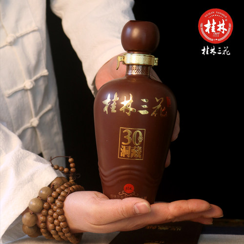 桂林特产30年洞藏52度三花酒500mL米香型白酒米酒高度酒 - 图2