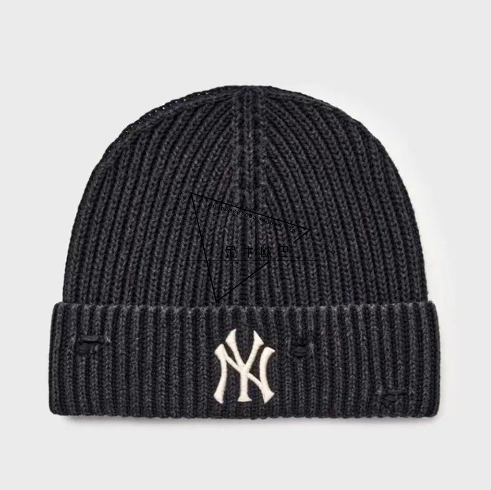 韩国MLB专柜正品25秋冬款磨白破洞做旧保暖针织毛线帽潮3ABNB0656,淘宝优惠券,粉丝福利购,淘宝优惠卷