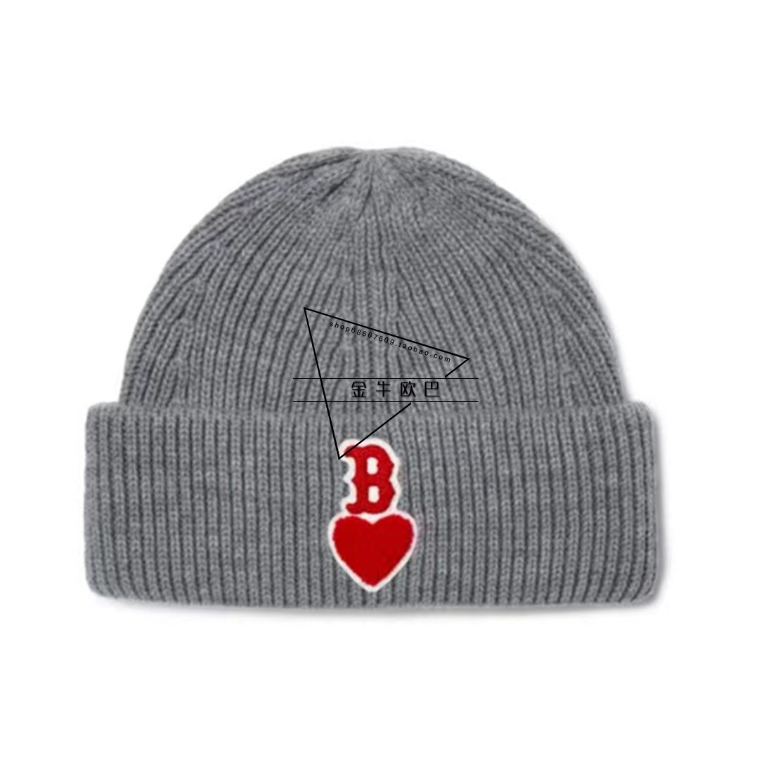 韩国潮牌MLB爱心毛线帽针织帽专柜正品秋冬新款刺绣冷帽3ABNM1026 - 图3