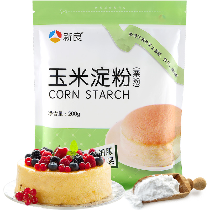 新良玉米淀粉200g食用生粉家用鹰粟粉烘焙专用勾芡蛋糕饼干原材料 - 图3