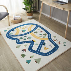 ковер 儿童房地毯可爱卡通汽车轨道客厅卧室家用地垫女孩男孩房间床边 Tao Heung