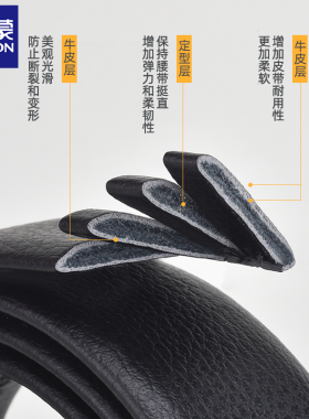 罗蒙时尚真皮皮带男士2026新款休闲百搭中青年自动扣腰带商务裤带