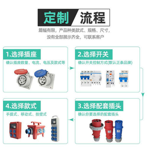 手提式插座箱防水工业移动式检修箱塑料工地配电箱插舞台电源箱-图1