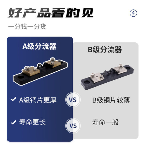 伊莱科FL-2直流电流表外附分流器0.5级精度电阻10-5000A/75mV定制 - 图0
